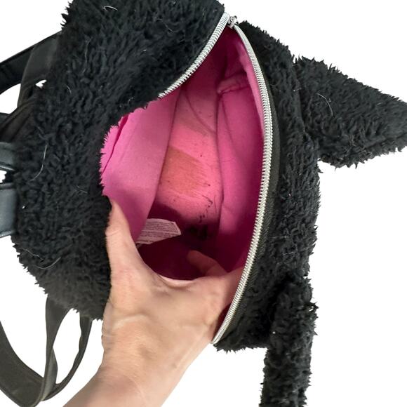 Loungefly Sanrio Kuromi Soft Plush Sherpa Mini Backpack Purse Bag Cosplay
